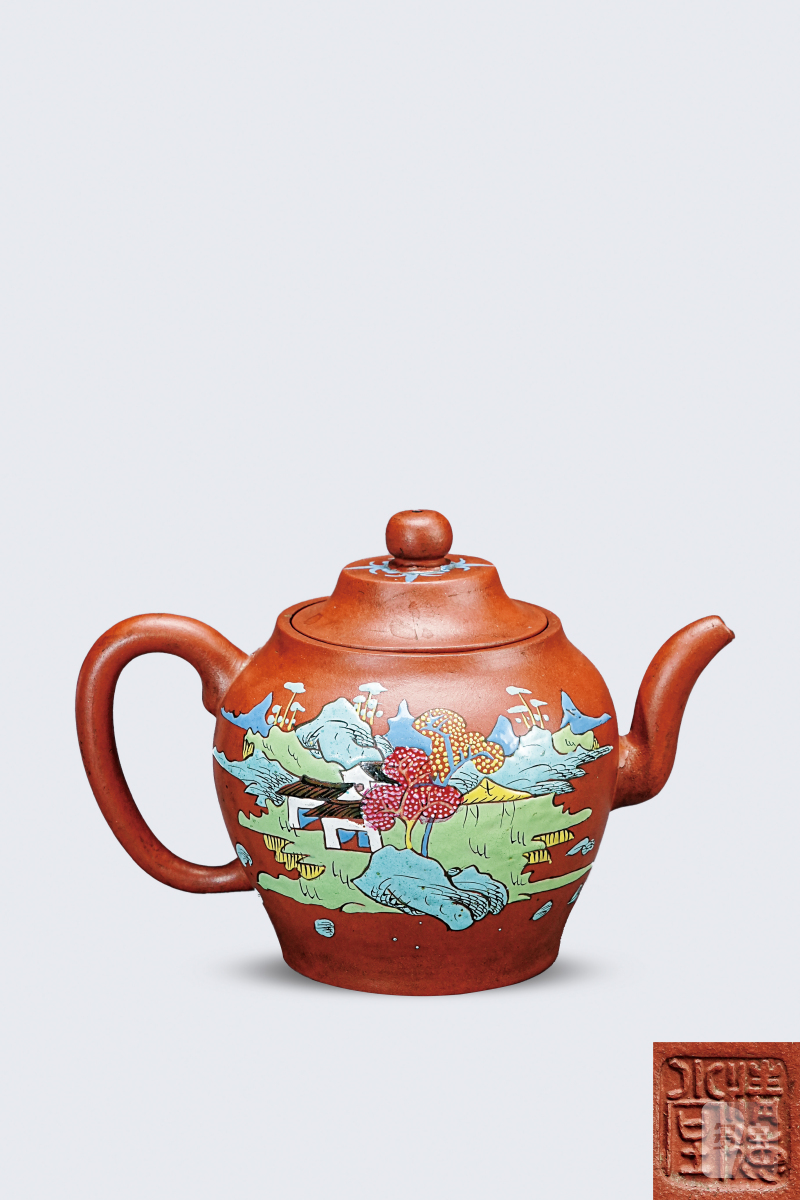 清乾隆 笠帽宫灯紫砂壶